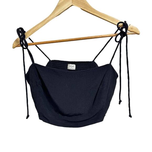 Wilfred Black String Strap Cropped Top size M - Picture 1 of 4